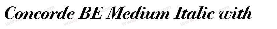 Concorde BE Medium Italic with Oldstyle Figures字体转换